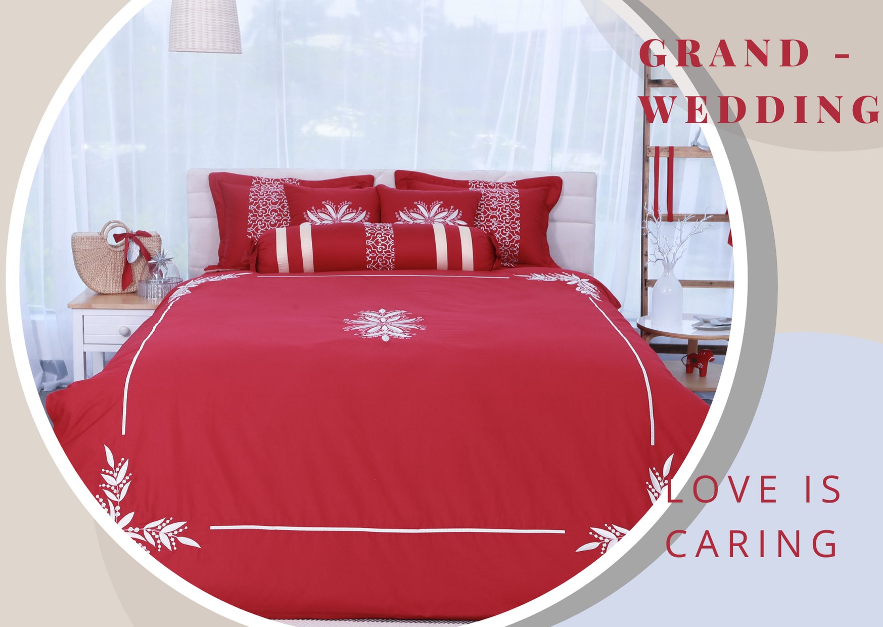 Chăn ga gối đệm 100% cotton thêu