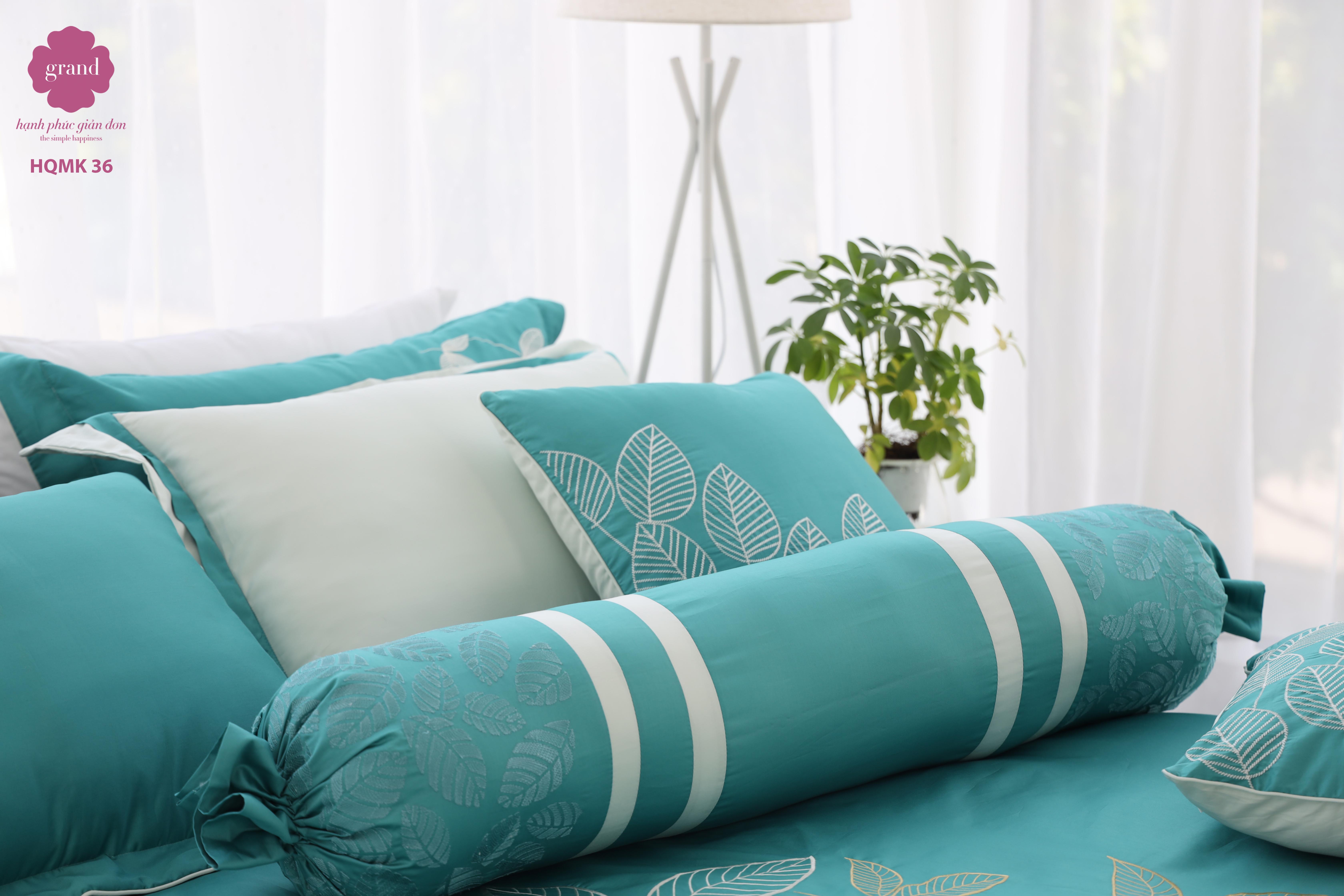 Bộ ga chăn phủ trần 4 mùa HQMK 36