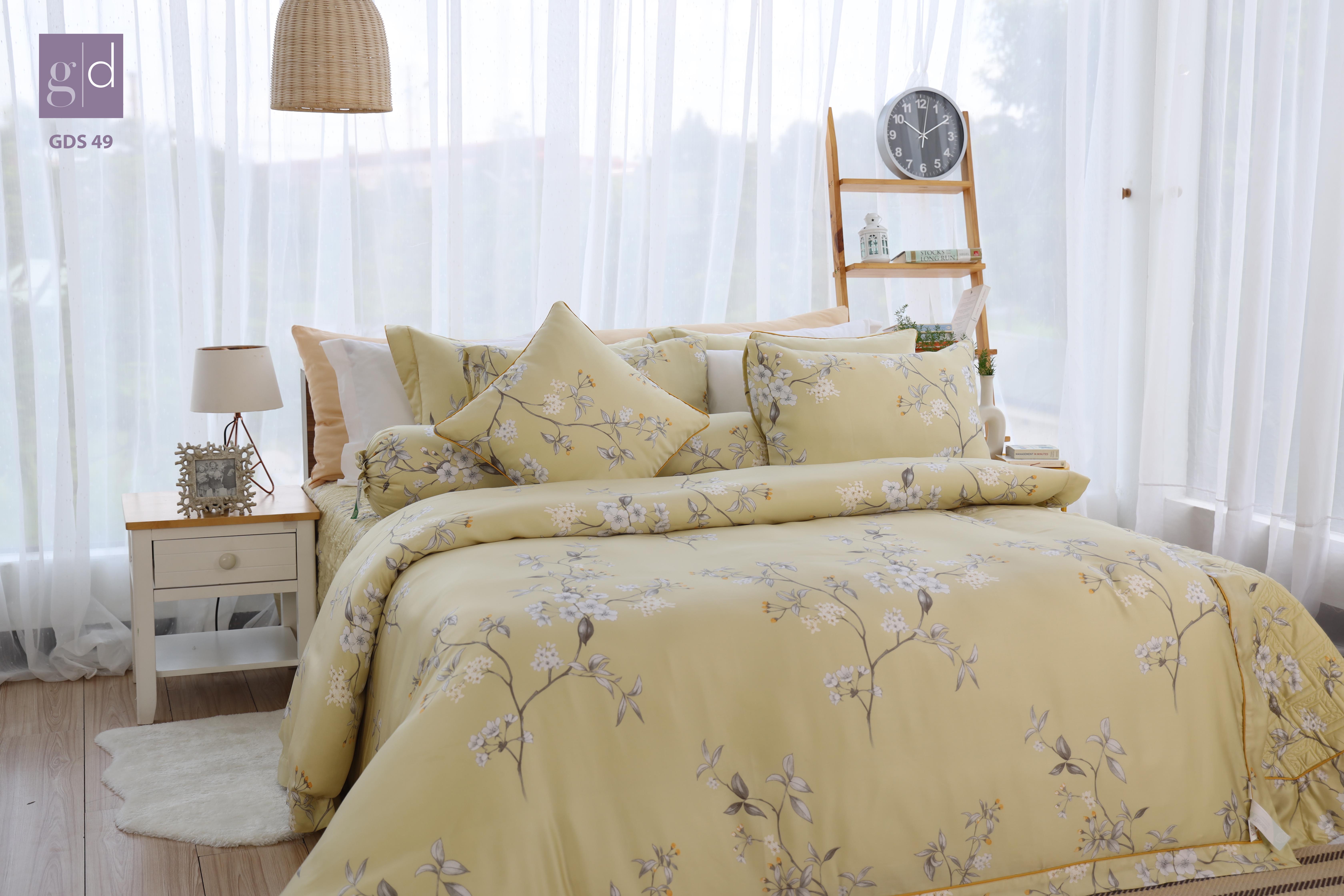 Bộ Ga chăn phủ chần 4 mùa GDS 49