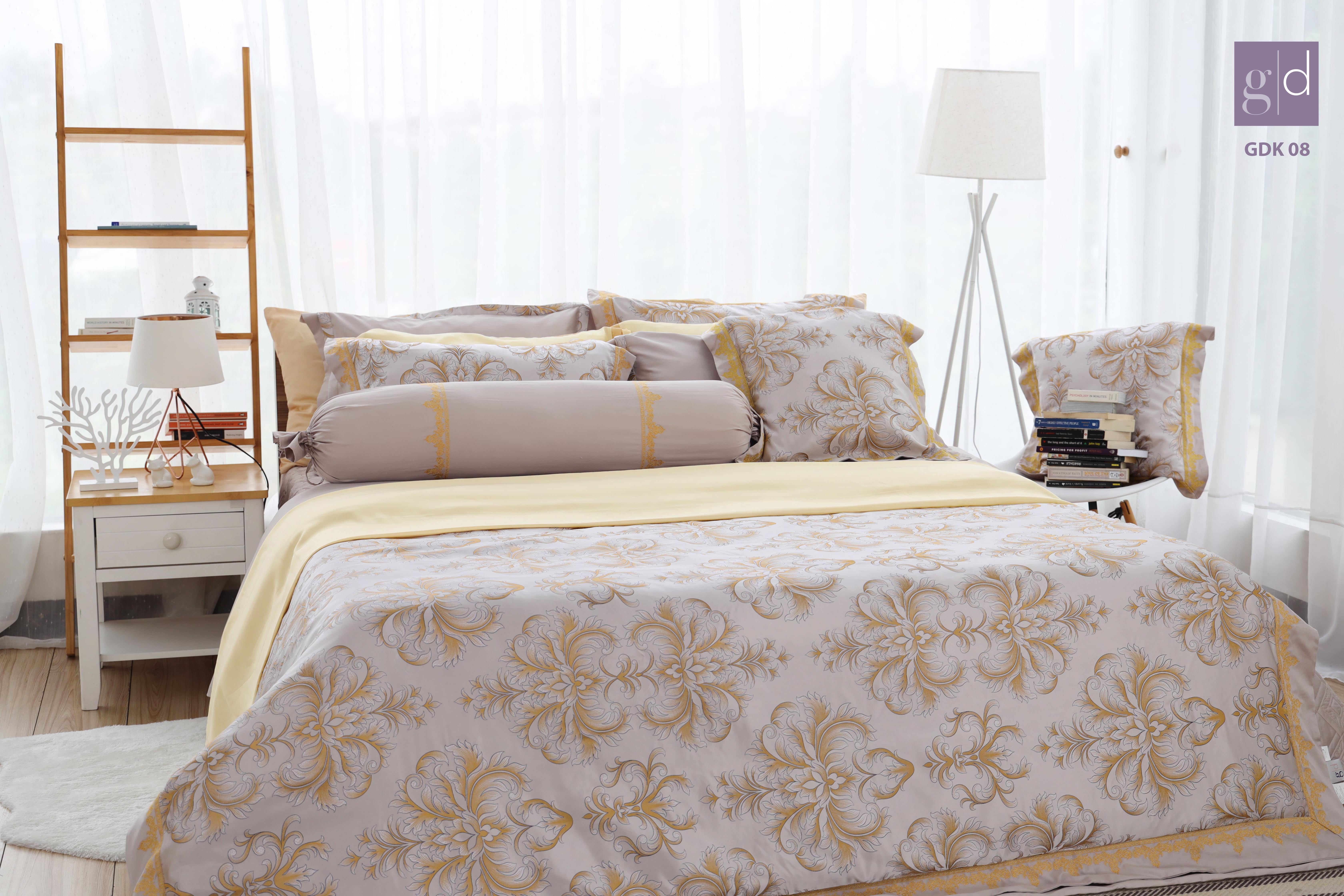 Bộ ga chăn phủ trần 4 mùa GDK 08